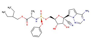 The chemical structure of Remdesivir